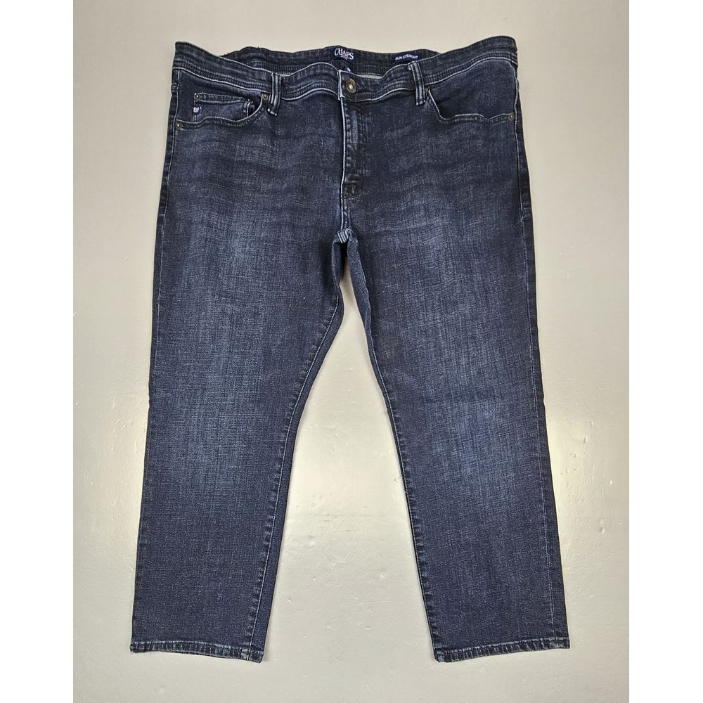 Chaps Jeans Mens 42x26. Blue Slim Straight Leg Y2k Denim Blue‎ Patch.
